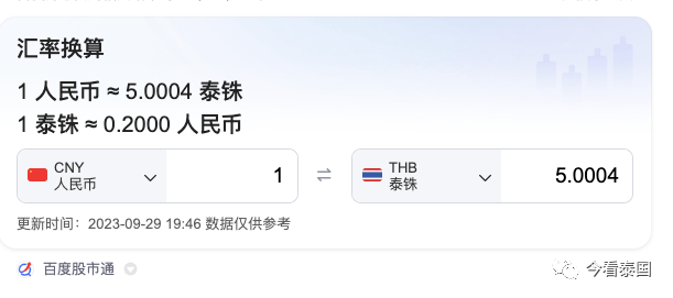 泰铢持续走弱,人民币对泰铢突破5,人民币在泰国购买力增强插图1 泰铢持续走弱,人民币对泰铢突破5,人民币在泰国购买力增强插图1